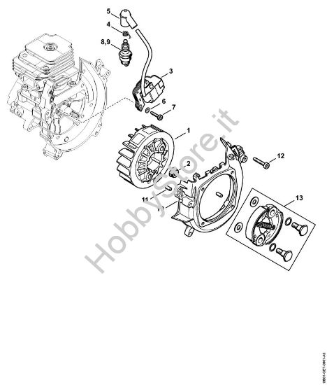 Impianto di accesione, Frizione BT 230 BT 230 brand Stihl